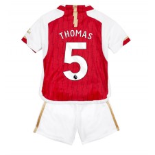 Arsenal Thomas Partey #5 Hemmaställ Barn 2023-24 Korta ärmar (+ Korta byxor)